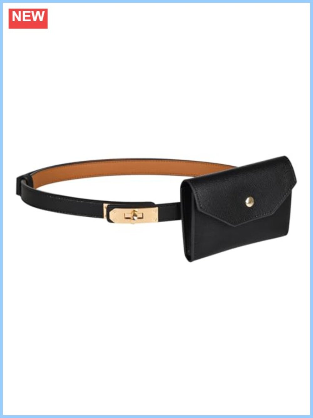 Women's Faux Leather Belt with Buckle for Dresses Jeans Coats